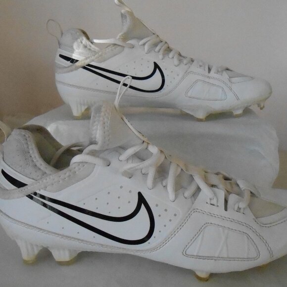 Nike Huarache 9 Varsity LAX White Black Lacrosse Cleats-Men's Size 8/Women's 9.5 - Picture 5 of 9